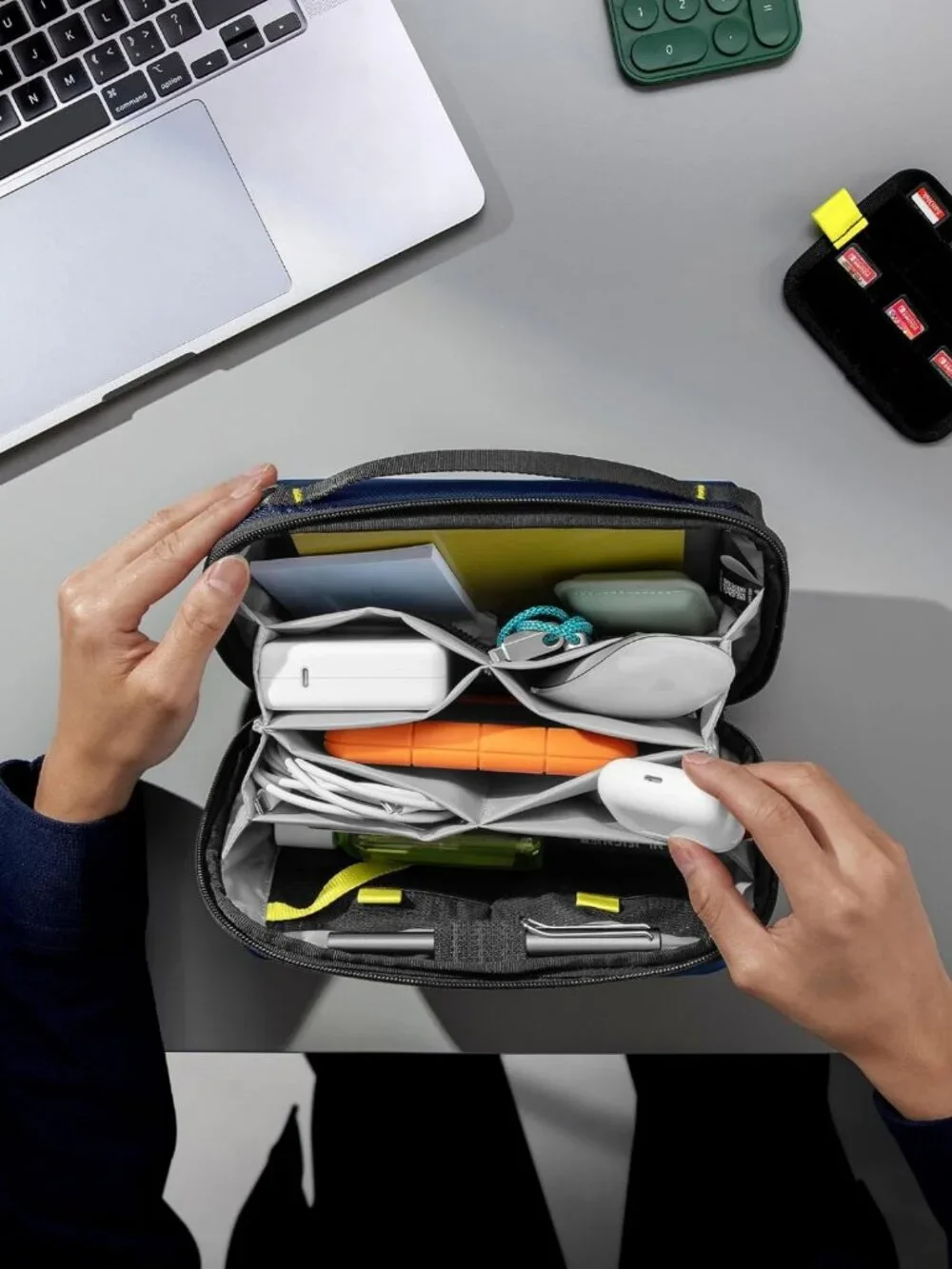Tech Organizer Pouch for MacBook Accessories, Cables & Chargers